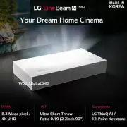 LG HU85LA Ultra Short Throw 4K UHD Laser Smart Home Theater CineBeam Projector