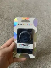NIB PopSockets - PopWallet + Case Grip & Stand- Blue Camo, Phone Wallet, #802854