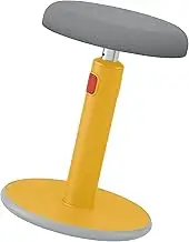 Leitz Active Sit Stand Stool, Ergonomic Height Adjustable 46cm to 79cm Wobble Stool, Round Swivel Office Desk Chair/Stool, Ergo Cosy Range, Warm Yellow, 65180019