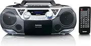 Lenco SCD-720 - Boombox DAB+ - Bluetooth 5.0 - Toploader CD/MP3 Player - Cassette Deck - FM Radio - USB Port - 2 x 6 Watt RMS - Bass Reflex - Remote Control - Silver