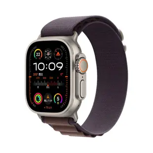 Apple Watch Ultra 2 (GPS + 行動網路) 49mm 鈦金屬錶殼/靛青色高山錶環 智慧手錶 欣亞