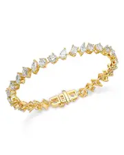 Bloomingdale's Fine Collection Certified Lab Grown Diamond Mixed Cut Tennis Bracelet in 18K Yellow Gold, 10.00 tcw