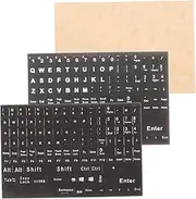 WATIIFUFU 3 Sheets English Keyboard Stickers of Replacement Labels for Computer Laptop and Desktop Keyboards High Grade Easy to Apply and Remove Chic Design for Worn Out Keys