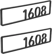 ARTIBETTER 2pcs Attractive Door Number Sign Adhesive Address Numbers for Home Wall Decorative Plaque