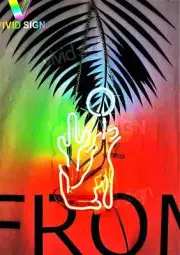 Wolf Cactus Moon Acrylic 14" Neon Sign Lamp Light Bar Beer Decor Club Artwork AA