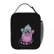 c635 Gay Tye Dye Furby Relaxed Fit Lunch Bags Insulated Lunch Tote Portable Bento Box Resuable Picnic Bags for Woman Work Kids School k635