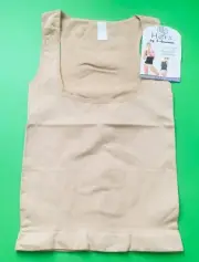 Hers by Herman Size M Beige Open Bust Control Slimming Tank Camisole NWT