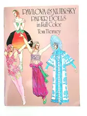 Pavlova & Nijinsky Paper Dolls Russian Ballet Dancers-Book Tom Tierney-Uncut- VG
