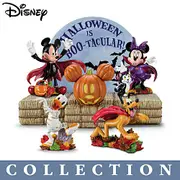 Disney Halloween Party Figurines With Musical Display Collection