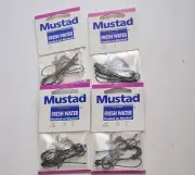 4 Packs New Mustad 3192 Size 1/0 Fish Hooks Carlisle Blue
