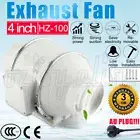 4" Inch Silent Extractor Fan Duct Hydroponic Inline Exhaust Vent Industrial AU