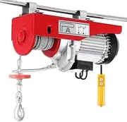 Waterproof Electric Winch Boat Trailer Winch Portable MI&NI Wire Rope Electric Hoist Winch with Remote Control 220V 200kg 1000kg 1500kg(0.6 tons,12M)