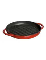 [Staub] Round Grill Pan 26cm in Cherry Red