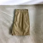 義大利公發 ITALIAN ARMY KHAKI SHORTS 卡其斜紋布 軍用 百慕達膝上短褲 古著 VINTAGE