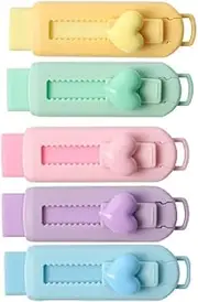 5Pcs Multicolor Sliding Retractable Pencil Eraser with Plastic Sleeve,Large Erasers for School Office,Art Erasers for Drawing,Standard Pencil Erasers,Correction Products,Office Products