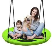 40 Inch Green Saucer Tree Swing Set for Kids Adults 500lb Weight Capacity Wat...