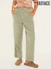 FatFace Cinnamon Light Green Cord Trousers (E84494) | $136