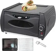 2-In-1 Electricity Oven,12L Pizza Oven,Temperature Control/Visual Glass/Hot Top Plate Door Bread Maker With Bake Tray/Bake Rack/Tray Handle,15.4 * 11.8 * 8.7",5kg,for Takeaway Kitchen,Home
