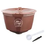 1 Set for Dolce Gusto Coffee Capsule Recyclable Plastic Espresso Coffee Filter for Coffee Maker Brown