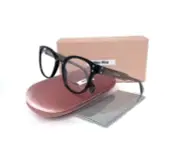 New MIU MIU Frames Black Acetate Women VMU 04Q-A 1AB-101 52 20 140 Eyeglasses