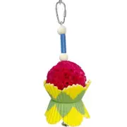 1573 Red Rainbow Tutu Chew - Handcrafted Super Shreddable Sola Wood Bird Toy