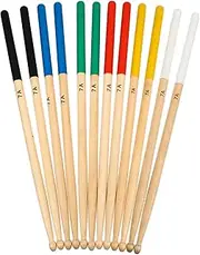Milisten 6 Pairs Non Slip Maple Drumsticks Versatile Drumsticks for All Musicians for Beginners Amateurs and Performances for Electronic and Acoustic Drums Includes Vibrant Colors