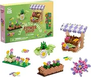 PLUS PLUS Learn to Build Set, Interlocking Mini Building Blocks, 3D Puzzle Construction Stem Toy for Kids - Flower Shop Mix, 400 Pieces
