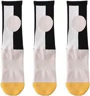 [LNJ] 3 Pairs Socks for Men and Women Breathable Crew Socks Athletic Running Socks Low Cut Sports Tab Socks Dual Defense Cushioned Socks (Color : Beige, Size : 38-42)