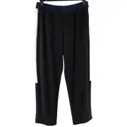Ideology Mens Black Side Stripe Pull On Stretch Activewear Track Pants Large