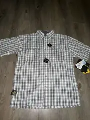 CABELAS TACTICAL Shirt Concealed Carry Plaid Snap Front Men’s Size M NEW COOLMAX