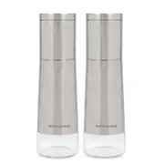 2pc KitchenAid Stainless Steel Salt & Pepper Mill Grinders Kitchen Tool Set