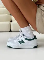 New Balance 480 White / Forest Green