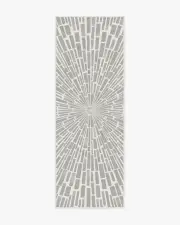 75' x 215' | Machine Washable Runner Rug | Kid & Pet Friendly | Indoor Rug | Jonathan Adler Gala Silver Grey Rug | Ruggable