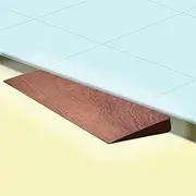 MAEEHDNKM Wood Threshold Ramp, 1" Rise Indoor Outdoor Wheelchair Ramp Curb Ramps, Mobility Entry Ramps Steps Transition Ramp for Doorway Garage Scooter(Brown,80x15x3 cm(31.5"x6"x1.2"))