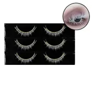 Nevenka 3 Pairs White False Eyelashes Anime Cosplay Extension Party Lashes