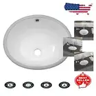 Pure White Oval Undermount Sink - Elegant Ceramic Lavatory for Modern Homes