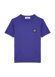 Stone Island Kids Logo Cotton T-shirt (6-8 Years) - Blue Royal - 08YR (8 Years) 08YR (8 years)