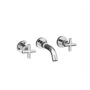 Sabine Bath Three-Piece Set Chrome Solid Brass