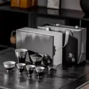 Gilt silver Kung Fu tea set, light luxury ceramic teacup, Lily of the Valley