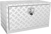 VEVOR Underbody Truck Box, 30"×14"×16" Pickup Storage Box, Heavy Duty Aluminum Diamond Plate Tool Box with Lock and Keys, Waterproof Trailer Storage Box with T-Handle Latch for Truck, Van, Trailer