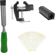 Vaveren Golf Club Grip Vise Clamp Set Grip Tape Remover Easy to Use Convenient Repair Tool Replacement Gifts Rubber Clamp Bench Vise