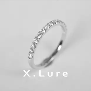 【X.LURE】14K 各尺寸排鑽線戒 0.5分1.5分2分2.5分3分 鑽戒 K金戒 女戒 真金 真鑽 K金 輕珠寶