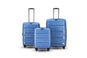 3pc Tosca Comet PP Suitcase Checked Carry Trolley Luggage Set Infinity Blue