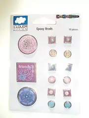 Brittany's Castle Collection, Epoxy Brads, Friends, Fun, Scrapbooking