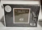 Pointehaven 400 Thread Count 100% Pima Cotton Sheet Set Grey Cal King 4pc Sheet