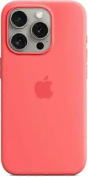 For Apple iPhone 15 Pro Silicone Case with MagSafe Guava
