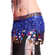 Sequins Coin Belly Dance Hip Scarf Skirt Wrap Waist Chain Dancing Skirt Glitter