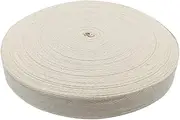 Natural Cotton Twill Tape, 55 Yards/Roll 2.5cm Width Herringbone Cotton Webbing Roll, DIY Cotton Tape, Cuttable Twill Tape for Apron Sewing Dressmaking Craft