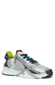 Fendi Flow Sneaker in Silver /Nero at Nordstrom, Size 10Us Silver/Nero