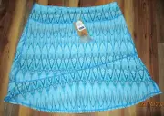 prAna deedra skirt blue feather veeda women's Medium NEW